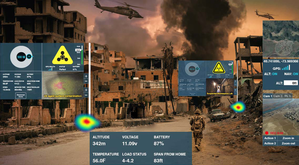 New tools will let soldiers digitally 'see' and map chemical, biological and radiation threats on future battlefields using mobile phones and other futuristic displays. Image: Teledyne-Flir.