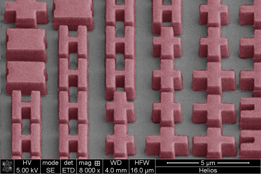Different surface structures interact differently with incident light. Credit: MIT.
