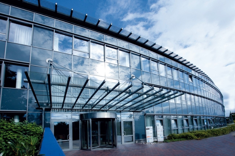 Basler's headquarters in Ahrensburg, near Hamburg in north Germany. The company has performed well during the coronavirus pandemic, with shareholders now set to benefit from a special dividend payout. Photo: Basler.