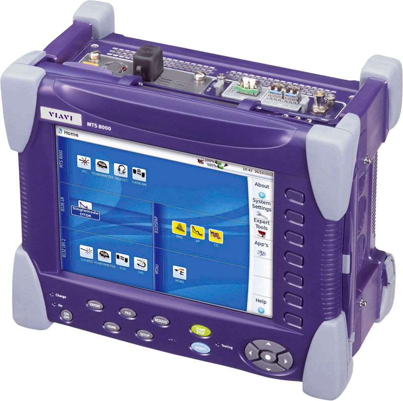 Viavi's T-BERD/MTS-8000 is a scalable test platform for next-gen optical network deployments up to 100G. Image: Viavi Solutions.