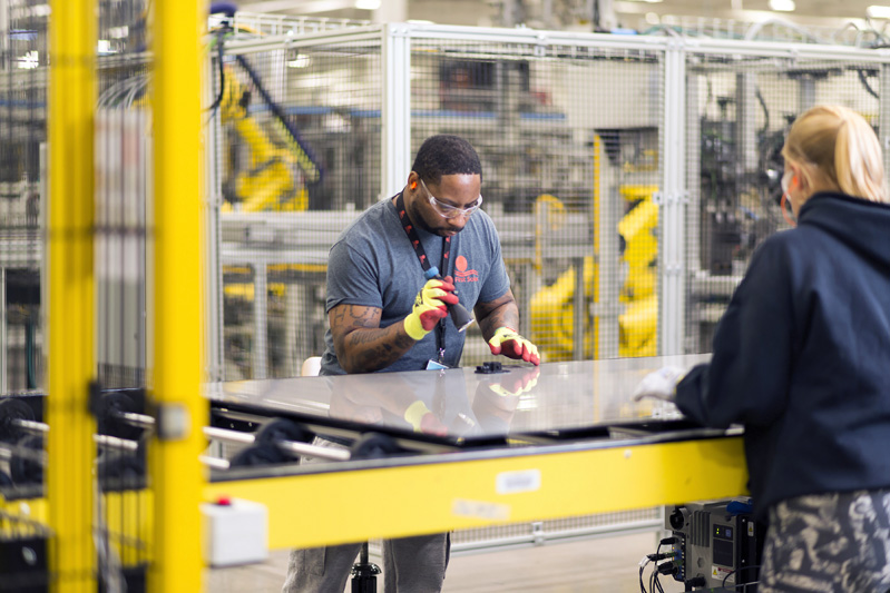 The new facility will be one of the most advanced of its kind, says First Solar. It will combine a skilled work force with Industry 4.0 architecture, machine-to-machine communication, artificial intelligence, and Internet of Things connectivity to produce a higher degree of automation, precision, and continuous improvement. Image: First Solar.