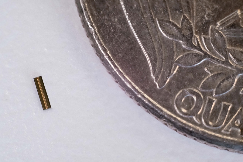 TeraXion's tiny distributed feedback (DFB) laser diode features both a high linearity and a very long coherence length, making it suited to applications in FMCW lidar. The advanced but complex optical designs required for FMCW deployment inside future self-driving vehicles are one target area for Indie Semiconductor, which is set to acquire TeraXion by the end of the year. Photo: TeraXion.
