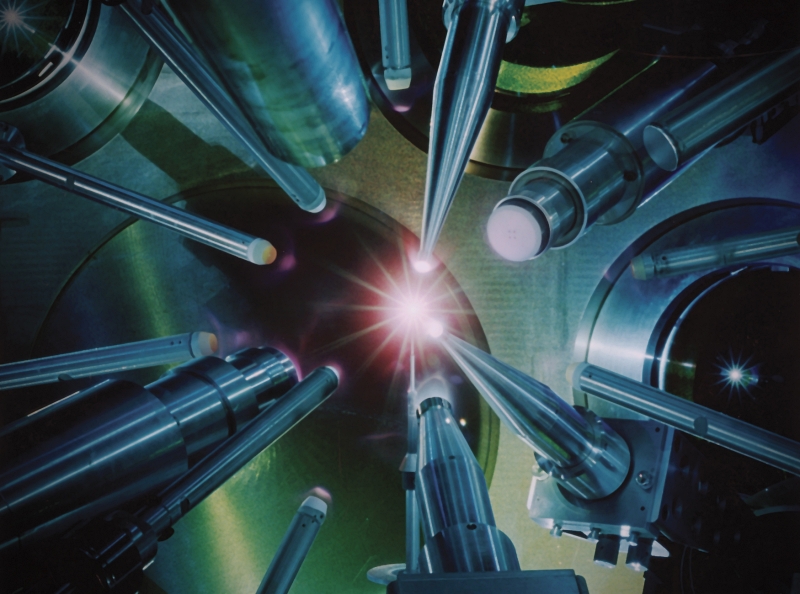 Star power: recent experiments at the US National Ignition Facility suggest that the 192-beam laser system is close to achieving the long-held goal of inertial confinement fusion with energy gain, or 