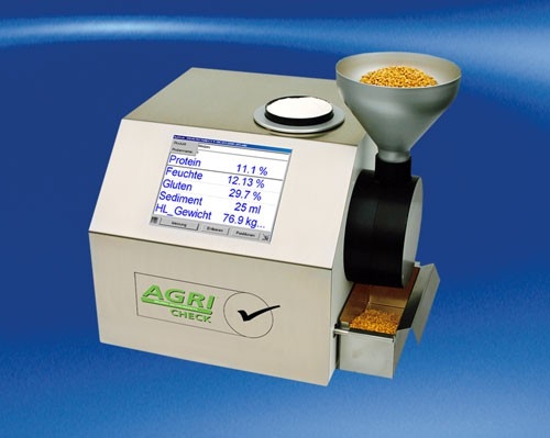 Designed for flour mills, feed mills, grain elevators, and laboratories which need to measure whole grain as well as ground products, Bruins