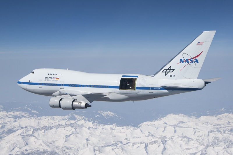 Retired in September 2022 after an eight-year mission, the Stratospheric Observatory for Infrared Astronomy (SOFIA) featured a 2.5m-diameter infrared telescope and was used to discover water on the Moon, among many other things. Photo: NASA/Jim Ross.