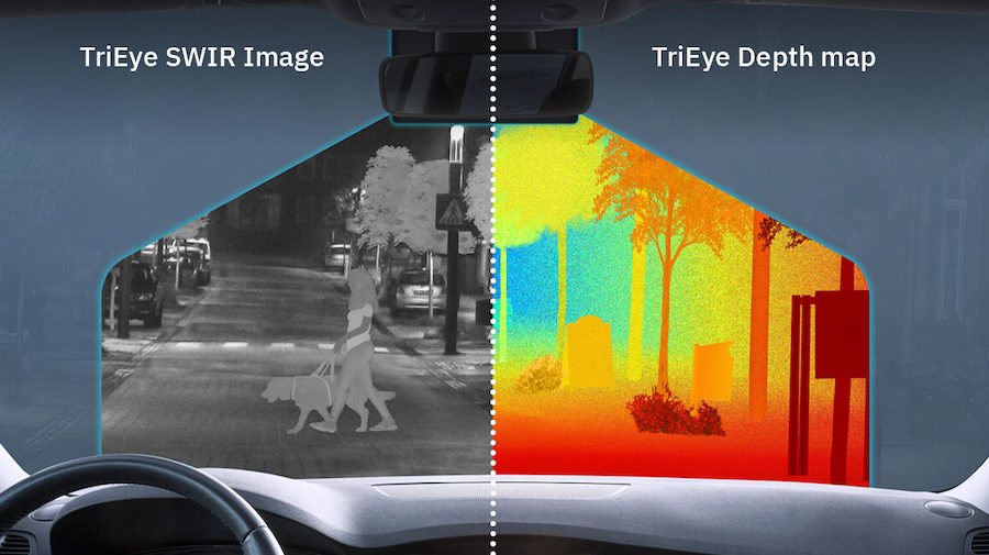 The SEDAR platform provides SWIR-based image data combined with a detailed depth map in all visibility conditions. Credit: TriEye.