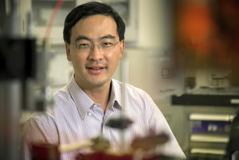 Laser beam steering: Professor Weidong Zhou, UTA professor in the Department of Electrical Engineering.