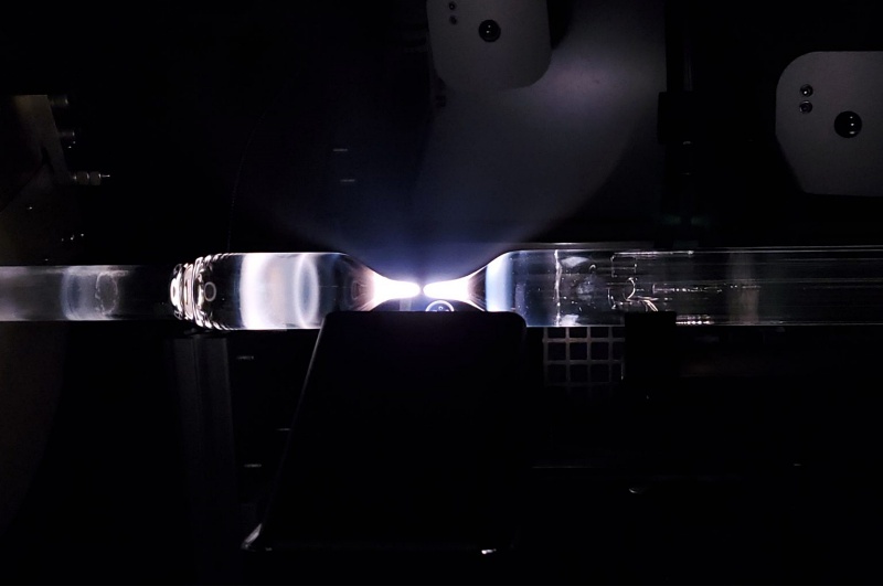 HCF production: Lumenisity's HCF improves on earlier versions of the technology with much lower nonlinearity and ultra-low latency. Data travels 50% faster in a hollowcore cable, reducing latency by 33%, and the time required for a round trip by three microseconds per kilometer. Lumenisity says that although tiny, these latency savings can be hugely significant in financial trading applications. The effect also means that data centers can be located further apart from each other, while HCF also looks useful for increasing the reach of quantum-encrypted links. Image: Microsoft/Lumenisity.