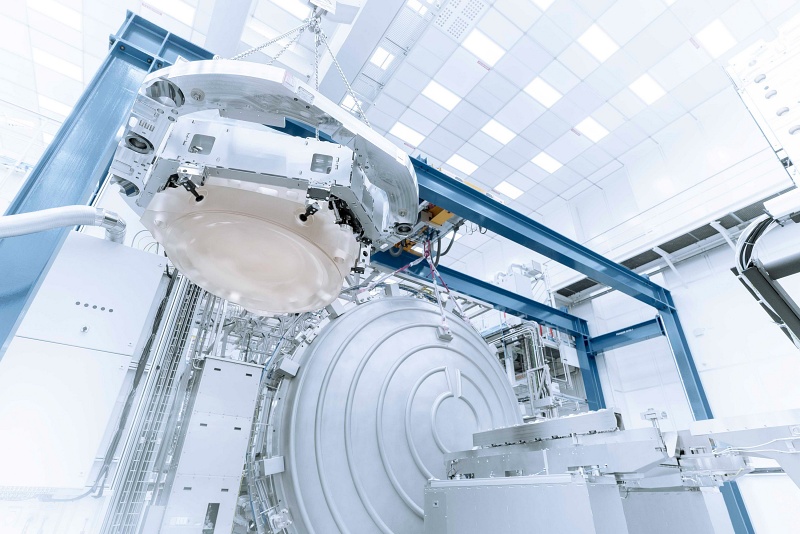 Zeiss provides the critical optics for ASML's state-of-the-art extreme ultraviolet (EUV) lithography systems, which are used to pattern the most intricate features onto semiconductor wafers. This image shows the future generation of 