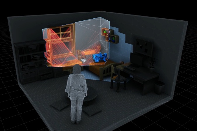 Based on novel biaxial MEMS mirror chips, the laser beam scanner light engines developed by OQmented are extremely compact. The technology is set to appear at both the CES 2023 and SPE AR/VR/MR events taking place early next year. Image: OQmented.