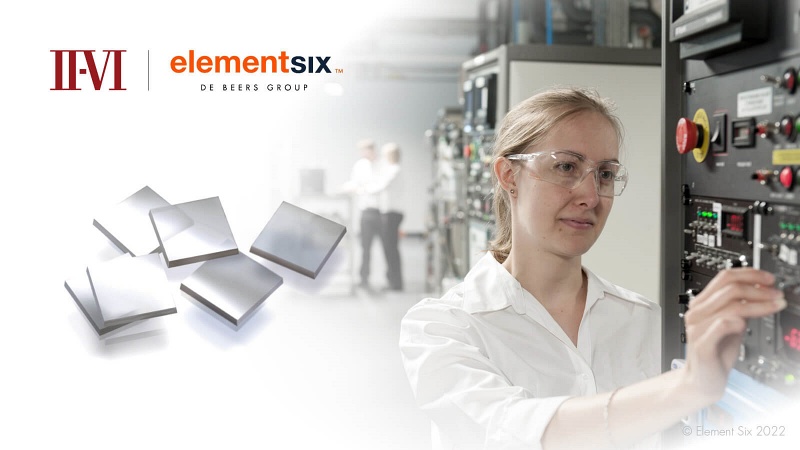 Diamond deal: II-VI has licensed Element Six's single-crystal growth technology for synthetic diamond production, a technique that will complement its own polycrystalline approach and be of use in high-power optics, among other applications. Image: Element Six.