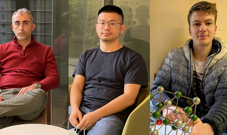 From Left to right: Gerasimos Konstantatos, Yongjie Wang from ICFO and Sean Kavanaugh from UCL/ICL.