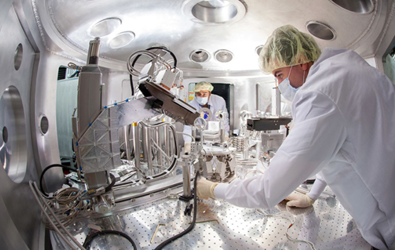 Researchers work in the 