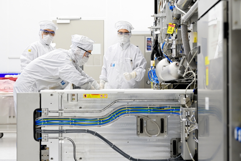 ASML's EUV tools, which already sell for upwards of &euro;150 million, are set to get even more expensive when chip production starts migrating to high-NA equipment capable of producing even tinier features. That technology is still in development but the first high-NA EUV machine is now under construction at ASML's Veldhoven headquarters. Volume production with the tools is expected to start in 4-5 years from now. Photo: ASML.