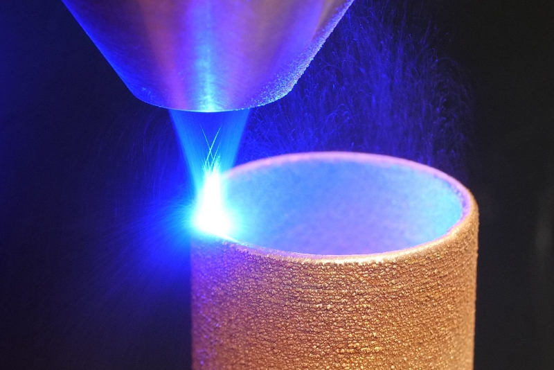 Blue power: Laserline's new 3kW source, launched at this year's LASER World of Photonics event in Munich, emits at 445 nm. The laser is being targeted at a range of applications, including cladding and copper part welding for electric vehicle production. Image:Laserline.