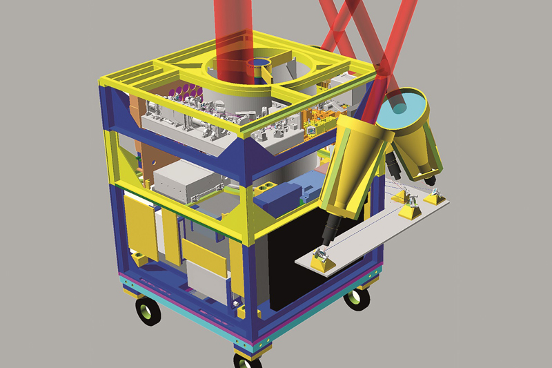 The latest generation of lidar systems can switch between five different viewing directions at a rate of up to 1 kHz. &copy; Leibniz Institute for Atmospheric Physics IAP, Germany.