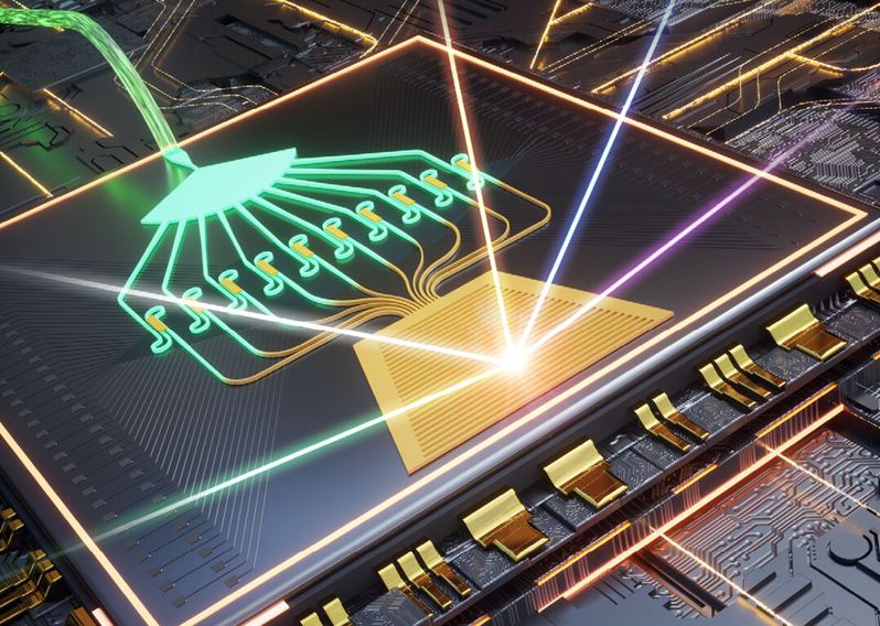 The new OPA that replaces the multiple emitters of traditional OPAs with a slab grating to create a single emitter. This design enables a wide field of view without sacrificing beam quality. Credit: Hao Hu, Technical University of Denmark.