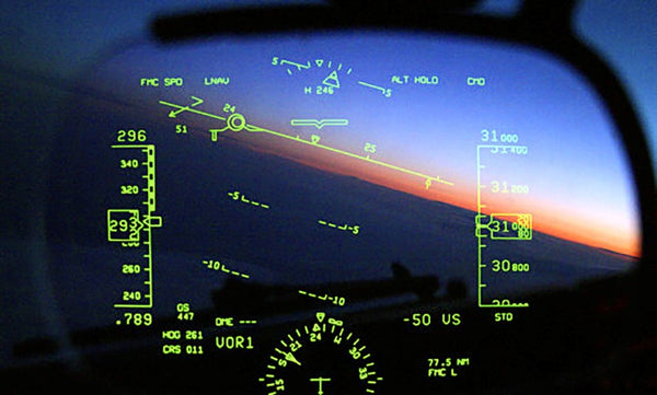Fighter pilots in the air force can easily monitor vital data without taking their eyes off the window. Credit: Vuzix.