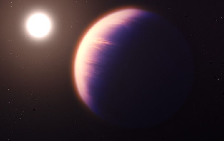 This illustration shows what exoplanet WASP-39b could look like, based on current understanding of the planet. Credit: NASA, ESA, CSA, Joseph Olmsted (STScI).