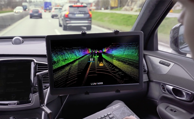 Automotive lidar developer Luminar Technologies was supported through an investment by Volvo's technology fund, before the Swedish car firm decided to adopt 1550nm lidar as standard in its forthcoming EX90 electric SUV. The new model will be unveiled November 9. Photo: Luminar Technologies.