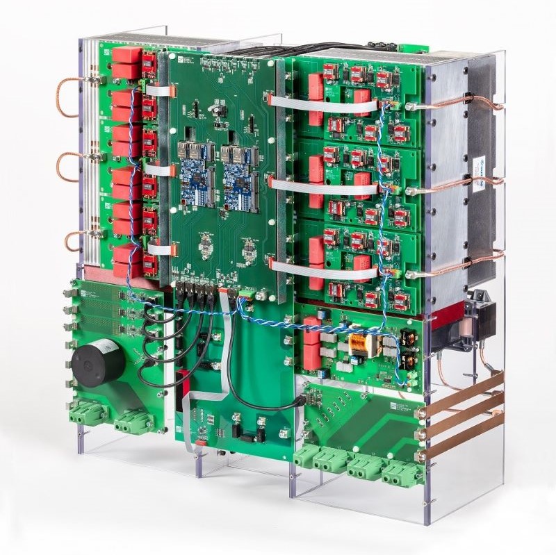 The inverter developed by Fraunhofer ISE enables the transition of PV from low voltage to medium voltage. &copy; Fraunhofer ISE