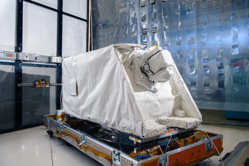 NASA's ILLUMA-T payload was delivered to SpaceX Dragonland, and the team integrated the payload into the Dragon trunk in preparation for its November launch. Image: SpaceX.