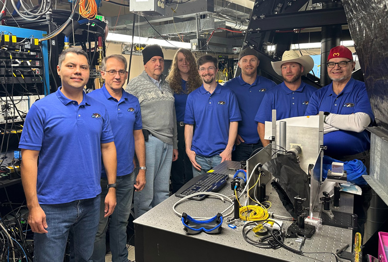 Thinking hats: DSOC ground laser transmitter operators at the Optical Communications Telescope Laboratory at JPL's Table Mountain Facility near Wrightwood, California, shortly after the technology demonstration achieved 