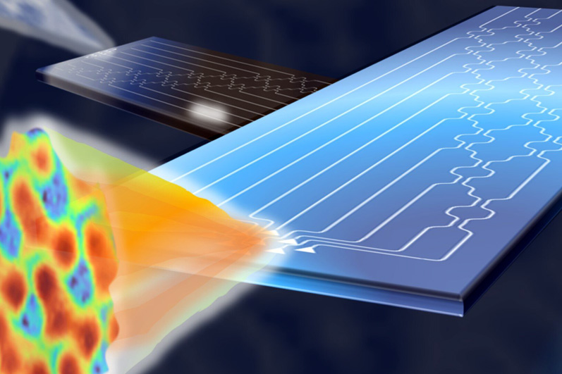 Photonic chips can calculate optimal shape of light for next-gen wireless systems. Credit: Polytechnic University of Milan.