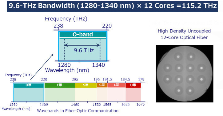 Development of bi-directional O-band coherent DWDM transmission technology that enables high-capacity transmission.