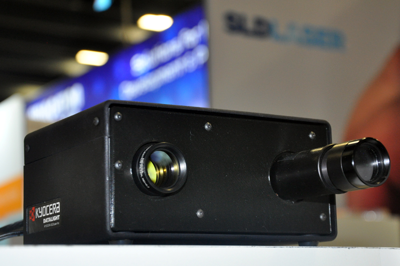 KSLD demonstrated its DataLight high-speed LiFi communication system - a 2023 Prism Award winner. Photo: Matthew Peach, optics.org.