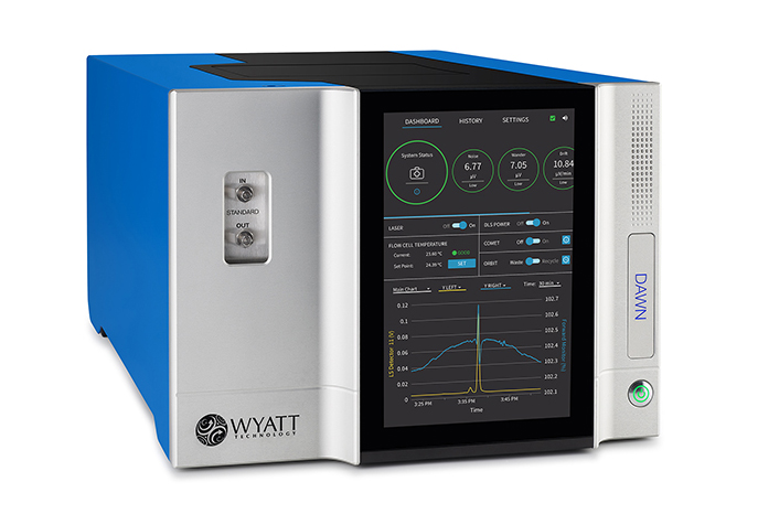 New dawn: Wyatt's Dawn advanced MALS instrument for characterization of macromolecules and nanoparticles in solution to determine absolute molar mass and size. Photo: Wyatt Technology.
