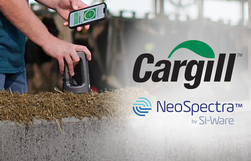 NeoSpectra can assess the composition of raw materials, compound feed, and silages. Credit: Si-Ware Solutions.