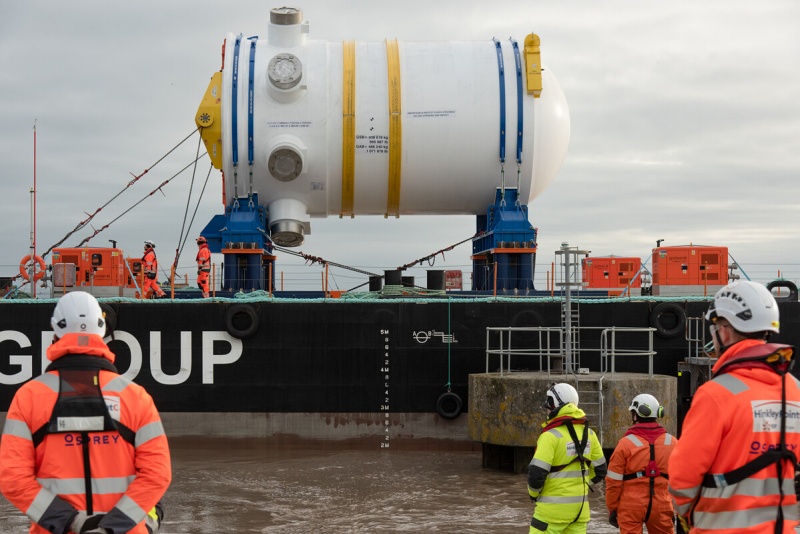 The first of two nuclear reactors that will be installed at the UK's Hinkley Point C power station, this 500-tonne pressure vessel will use radioactive uranium to produce electricity. The giant power station is currently scheduled to become operational in mid-2027, by which time it is just about possible that Silex's laser uranium enrichment system may also be about to begin commercial use. Photo: EDF.