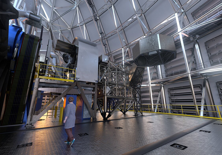 ELT's 'MORFEO' adaptive optics to measure blurring effect of Earth's atmosmphere. Image: ESO.