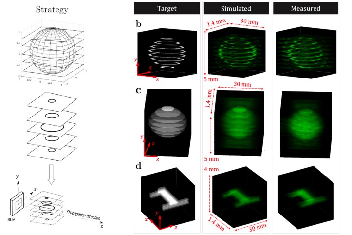 By stacking 2D sheets of tightly controlled rays of light, researchers in the lab of Federico Capasso can depict 3D holographic objects. Harvard's Office of Technology Development has protected the intellectual property arising from the Capasso Lab's new holography technique and is exploring commercialization opportunities.
