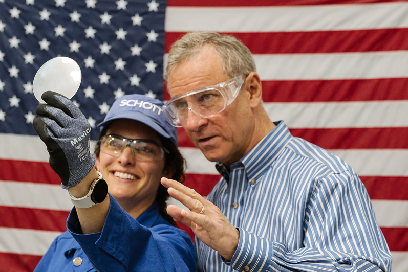 Schott's recent order was the result of congressional funding for the U.S. Army. Rep. Matt Cartwright (D-PA), who was instrumental in securing the contract, attended a production tour at the firm's Duryea facility. Image: Schott.