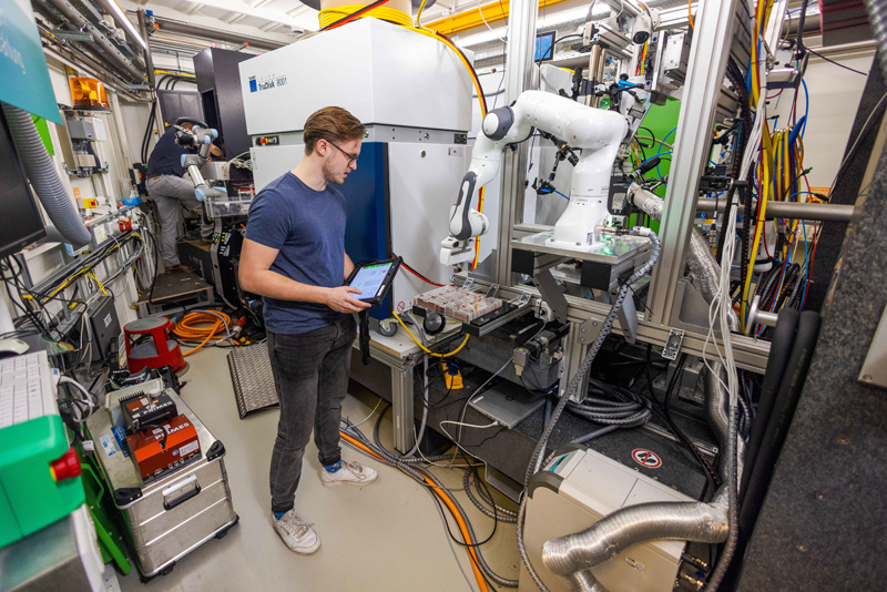 Research at the particle accelerator. Trumpf and the Fraunhofer ILT conducted research on laser welding at a particle accelerator at the German Electron Synchrotron (DESY) in Hamburg. Image courtesy of Trumpf.