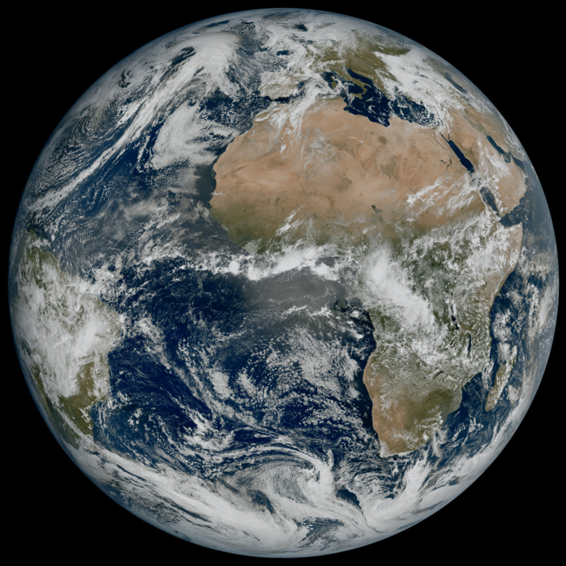 New weather satellite has revealed spectacular images of Earth. Image: ESA.