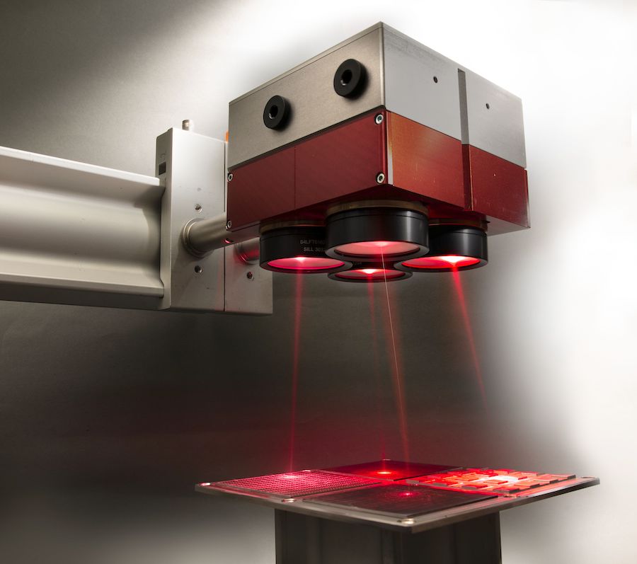 Based around galvanometer scanning modules, the new device suits hand-guided laser processing. Credit: Fraunhofer ILT.