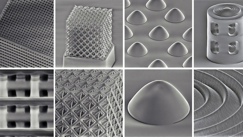 With the new process, a large variety of quartz glass structures can be produced on a nanometer scale. (Image: Dr. Jens Bauer, KIT) Jens Bauer, KIT.
