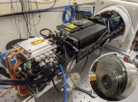 InVADER Mission's Laser Divebot (plus close-up). Credit IMS/SETI/APL/NASA.