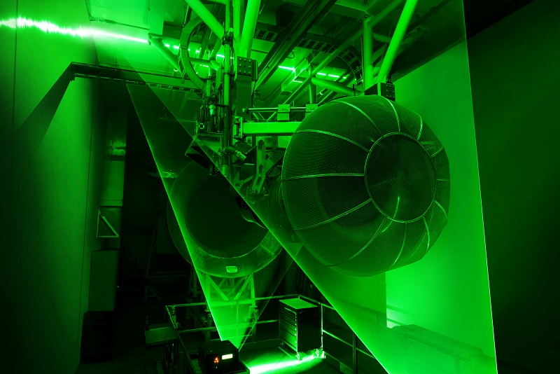 Filtered Rayleigh Scattering for Thrust measurement (FRST) was successfully demonstrated on an engine sitting on a test stand at the Pratt & Whitney Center of Excellence at Virginia Tech. The next step will be to adapt the technology for in-flight measurements. Photo: Pratt & Whitney/Raytheon.