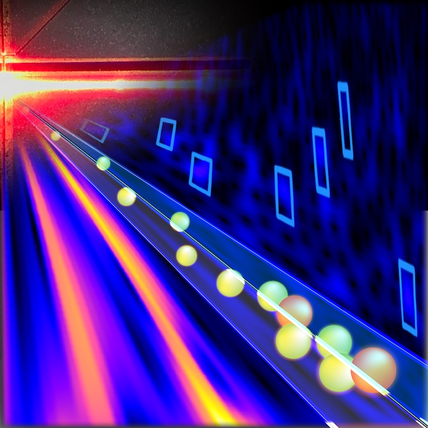 Researchers have developed new signal-processing techniques that were used with an optofluidic biosensor chip to detect a mixture of nanobeads across concentrations that varied by eight orders of magnitude. Credit: Holger Schmidt/UCSC.