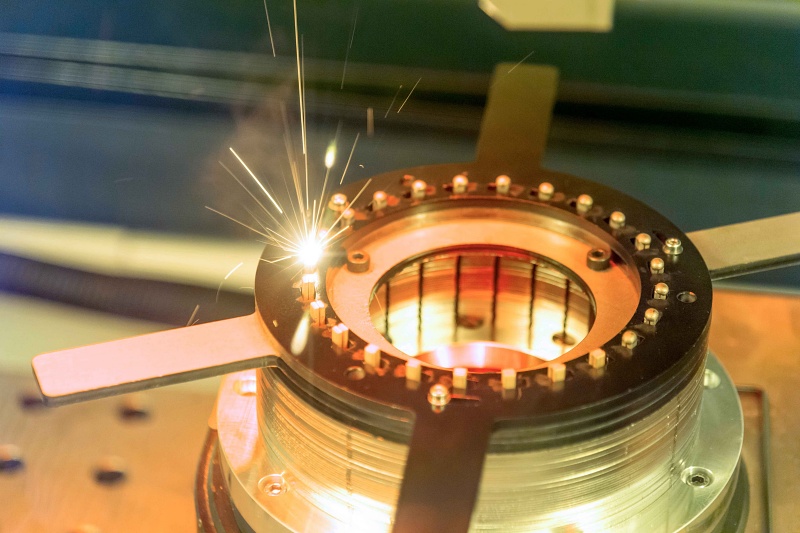Copper hairpins are key components in electric vehicle motors, and their fine structures demand a high-quality laser welding process. Photo: Trumpf.