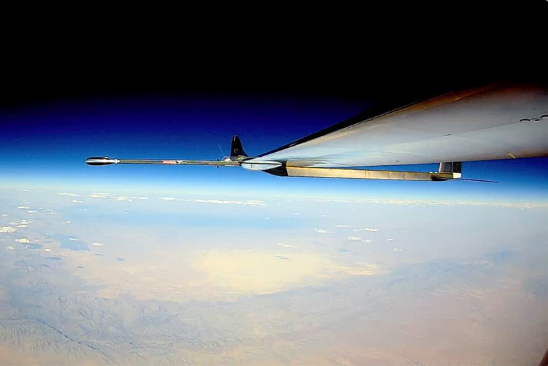 Up, up, and away: Successful stratospheric flight trial of BAE Systems' PHASA-35 High Altitude Pseudo Satellite. The PHASA-35 programme sits within FalconWorks&trade;, a new centre for advanced and agile research and development within BAE Systems' Air sector. Photo: BAE Systems.