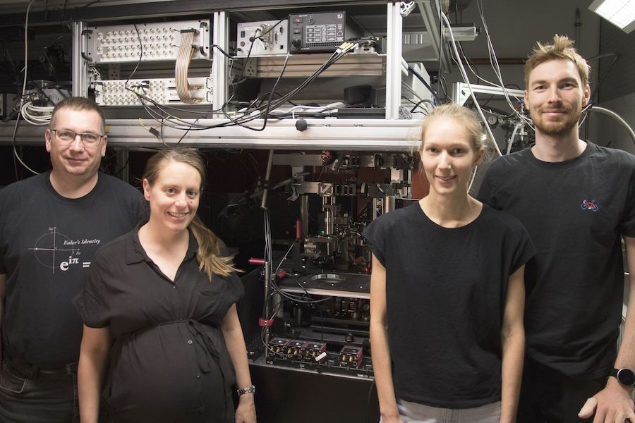 Researchers Helmut H&ouml;rner, Sarah M. Skoff, Ambika Shorny, Fritz Steiner (from left). Credit: TU Wien.
