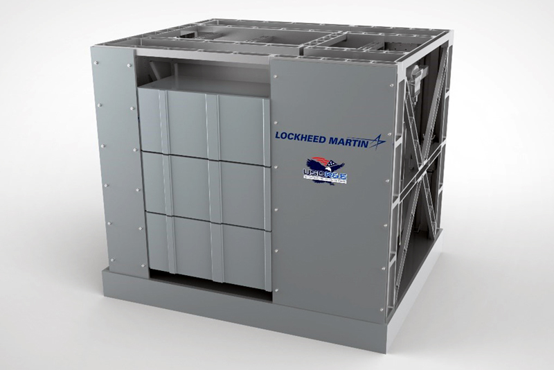 Lockheed Martin's 500 kW-class laser (rendering) for the OUSD's High Energy Laser Scaling Initiative (HELSI). The laser will be tactically configured and ready to support military platforms. Image courtesy Lockheed Martin.