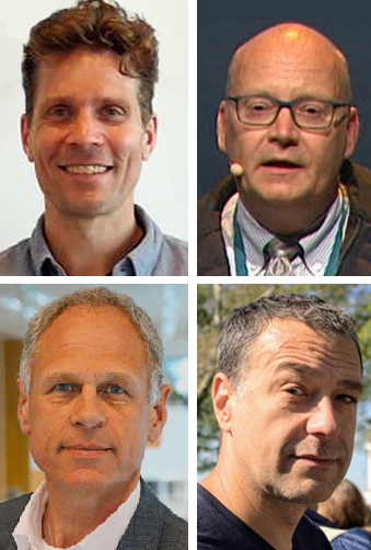 Plenary speakers from top left Marko Noppen, Ivan Ferrario, Peter Werkhoven, and Nicolaus Hanowski.

