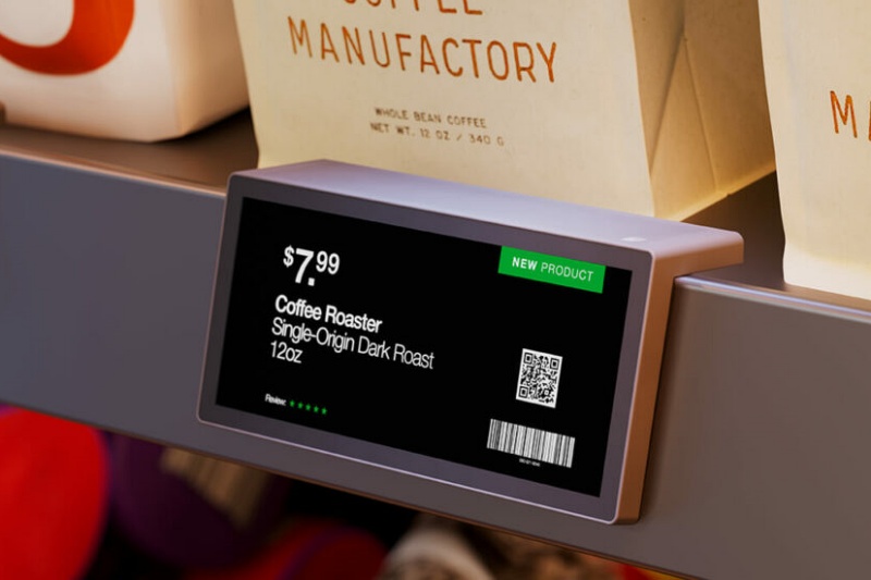 Aside from the recent deals signed with e-peas and Chicony, Ambient Photonics is working with electronic display pioneer E Ink to develop next-generation electronic shelf labels. The technology promises to transform existing programmable price displays into battery-free, connected devices with expanded functionality. Image: Ambient Photonics.