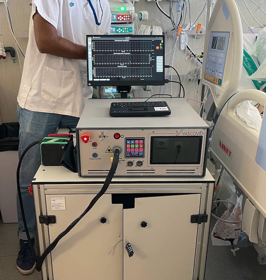 The VASCOVID device at the ICU. Credit: VASCOVID/ICFO.